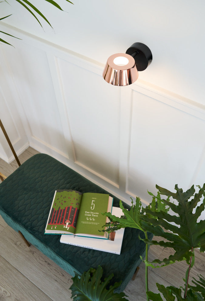 OLO Wall Lamp, Black/Copper