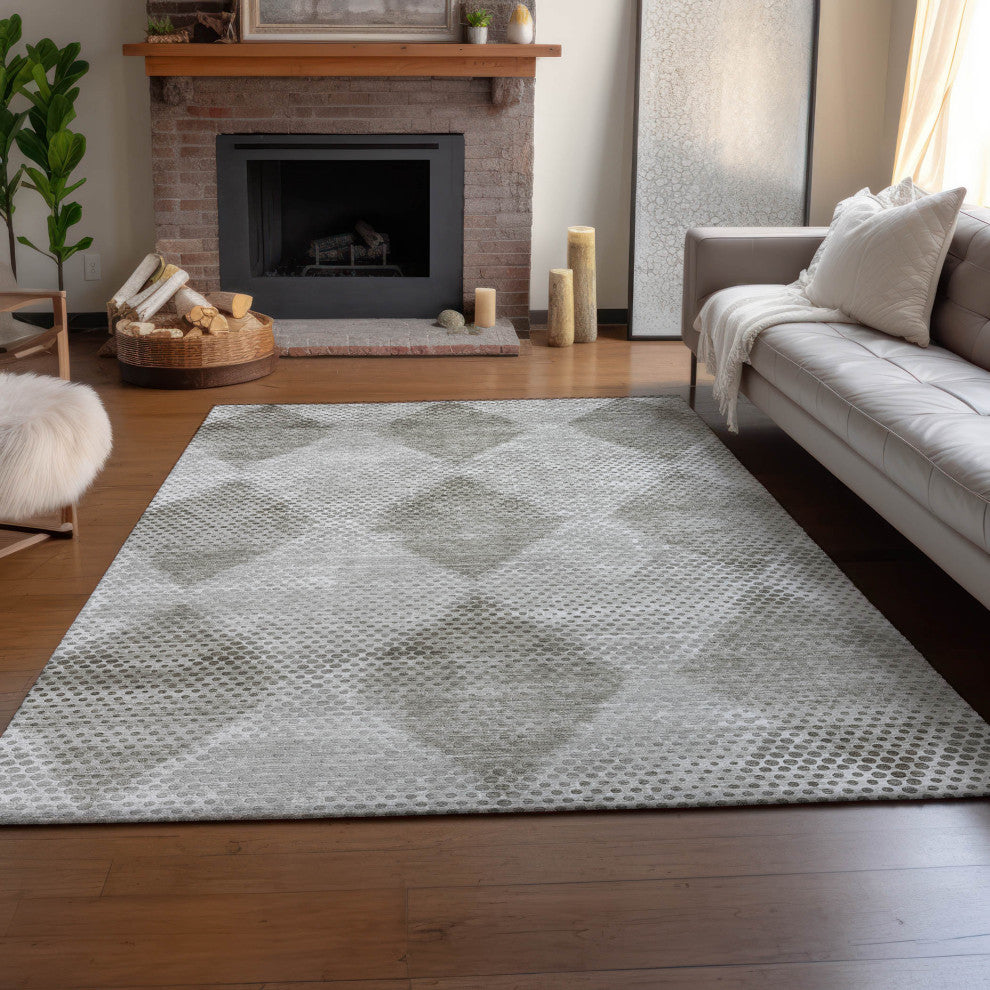 Premium Machine Washable Mayfield AMF539 Gray 8' x 10' Rug