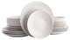 Porto by Stone Lain Semplice Stoneware Dinnerware Set, White Matte, 24-Piece