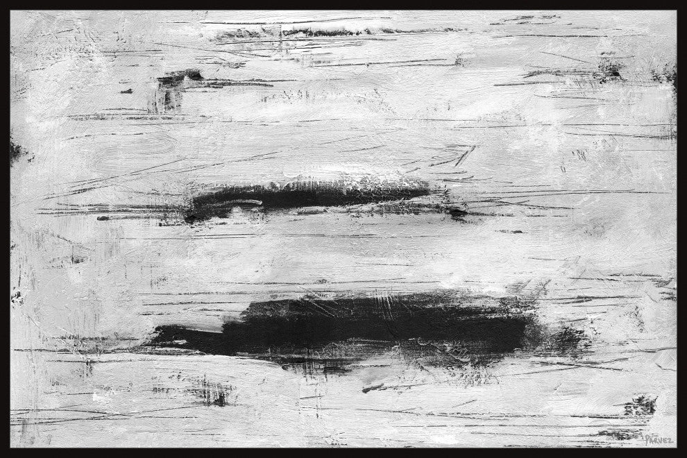 "Brief Struggle" Floater Framed Painting Print on Canvas, 36x24
