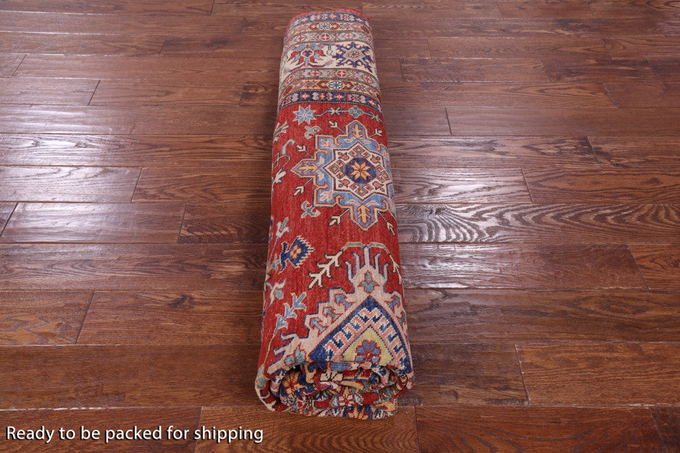 7' 10" X 9' 10" Handmade Super Kazak Wool Rug Q10608