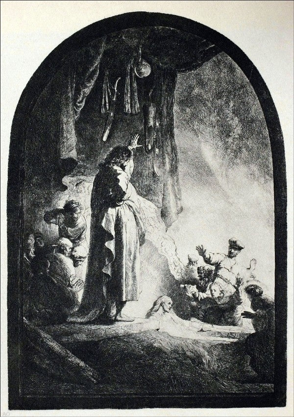 Rembrandt Van Rijn The Resurrection of Lazurus; a Large Gallery Wrapped Canvas
