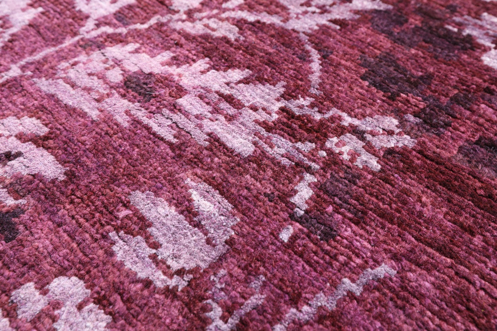 4' 10" X 7' 7" Modern Hand-Knotted Wool & Silk Rug - Q12734