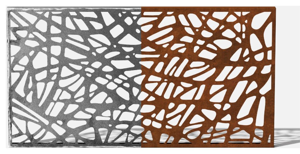 Alta Corten Steel Decorative Screen Panel, Web