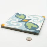 8"x8" Agadir  Handmade Cement Tile, Multicolor, Set of 12