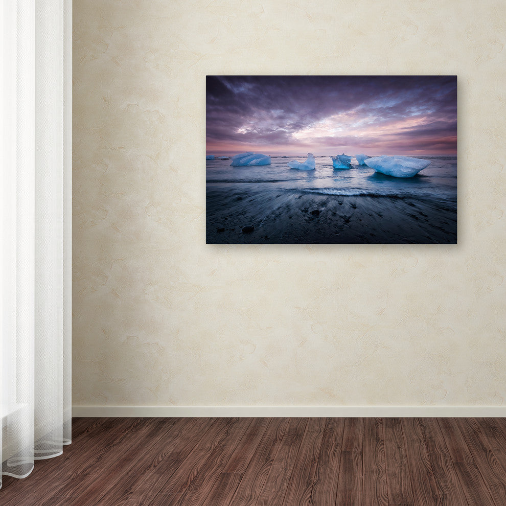Philippe Sainte-Laudy 'Cold Evening in Iceland' Canvas Art