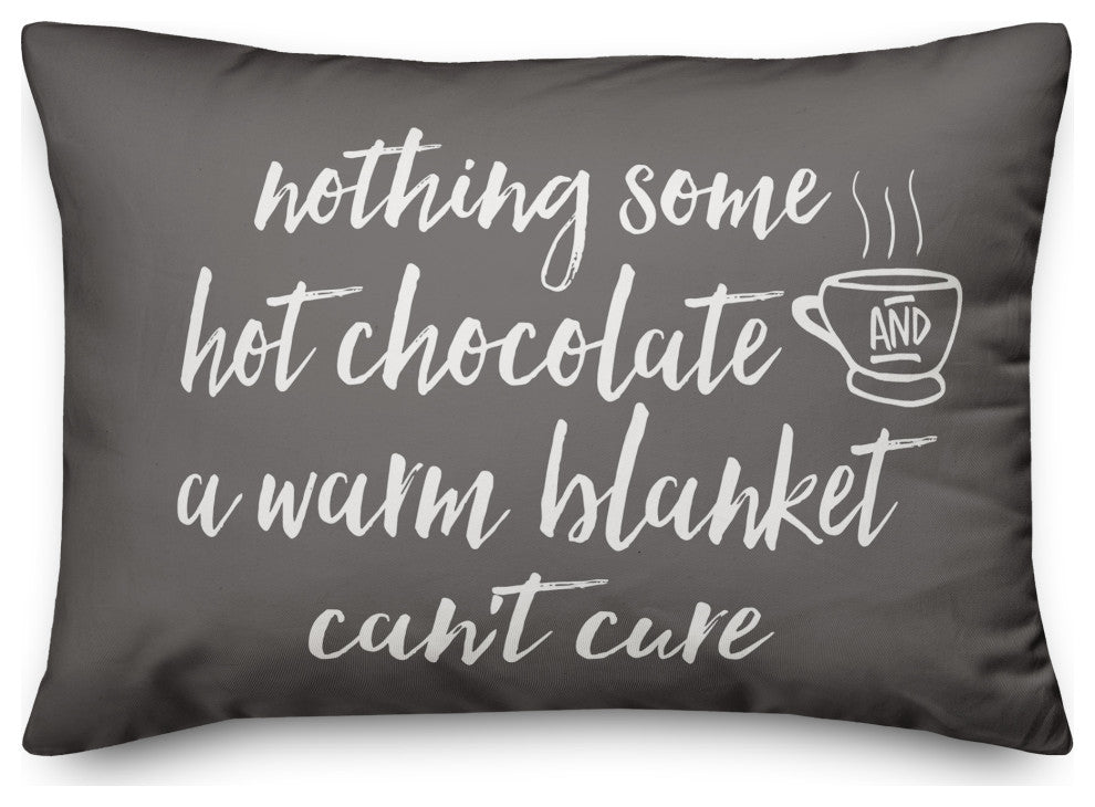 Hot Chocolate and Warm Blanket 14x20 Spun Poly Pillow
