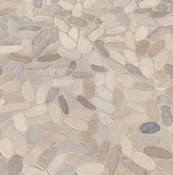 Sliced Truffle Tumbled Marble Pebble, 10 Sheets