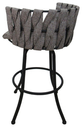 Metalona Counter Stool, Mojave Gray, Black, 26"
