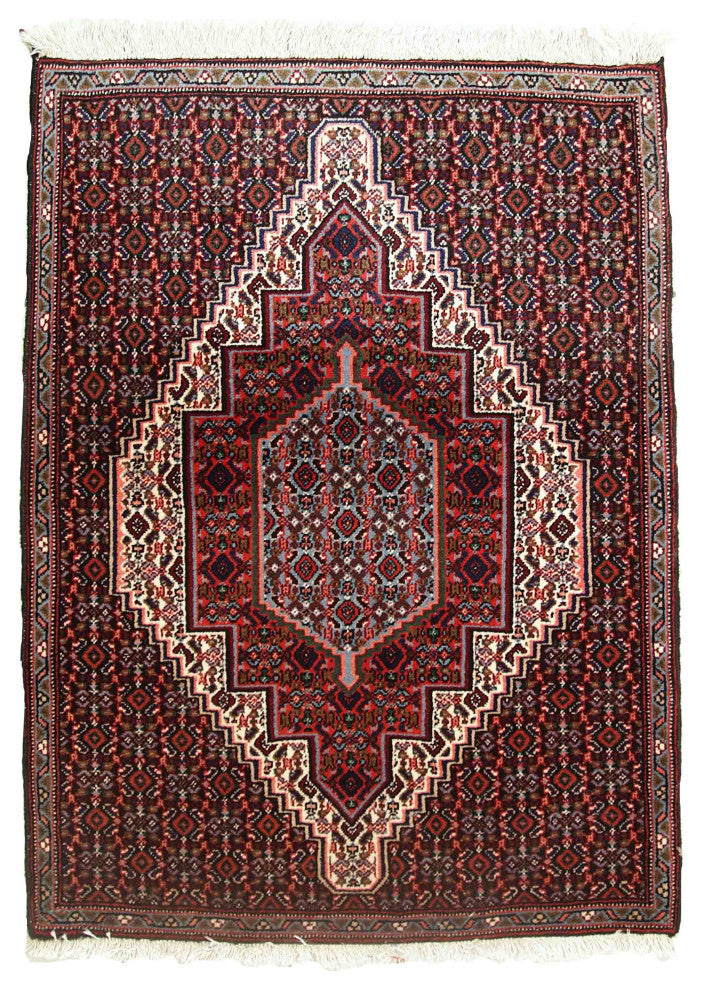 Handmade Vintage Persian Nain Rug, 2.5'x3.3', 76cmx100cm 1970s