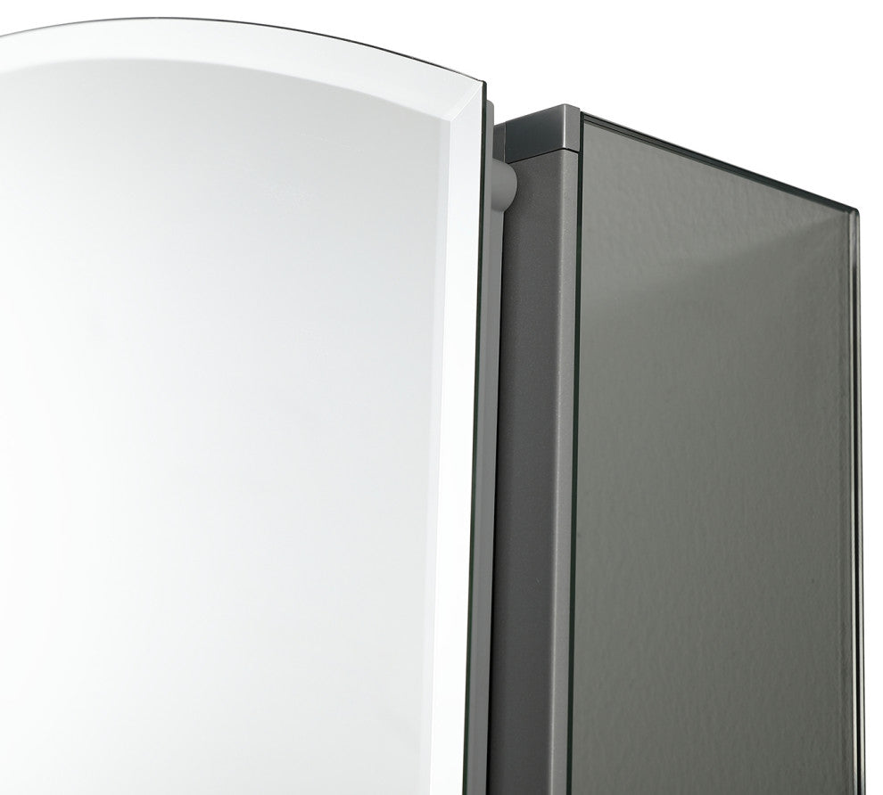 Aluminum Bathroom Medicine Cabinet, Recess Or Surface Mount, 20"x31"