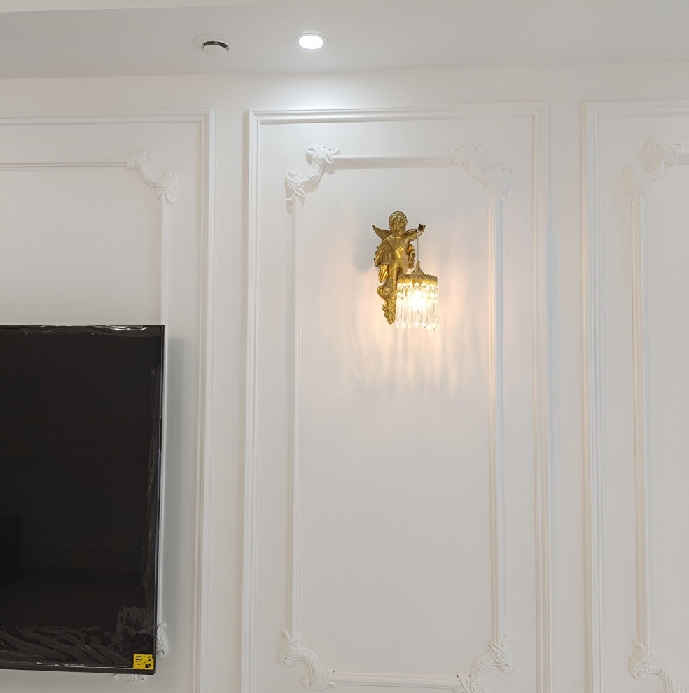 Luxury Wall Lamp in Medieval Style for Living Room, Bedroom, A, Cool Light