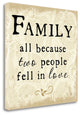 "Family - Fell In Love" By Jennifer Pugh, Giclee Print on Gallery Wrap Canvas