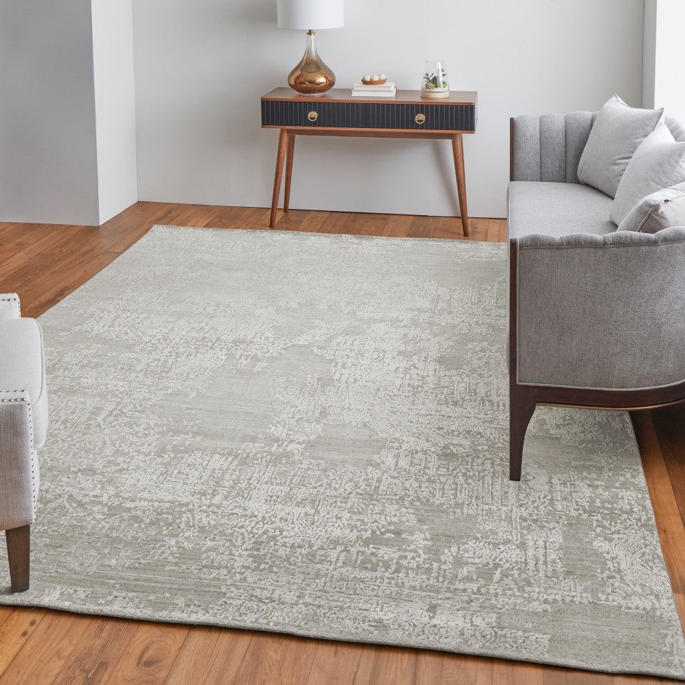 Kinton Modern Abstract, Ivory, 4'x6' Accent Rug