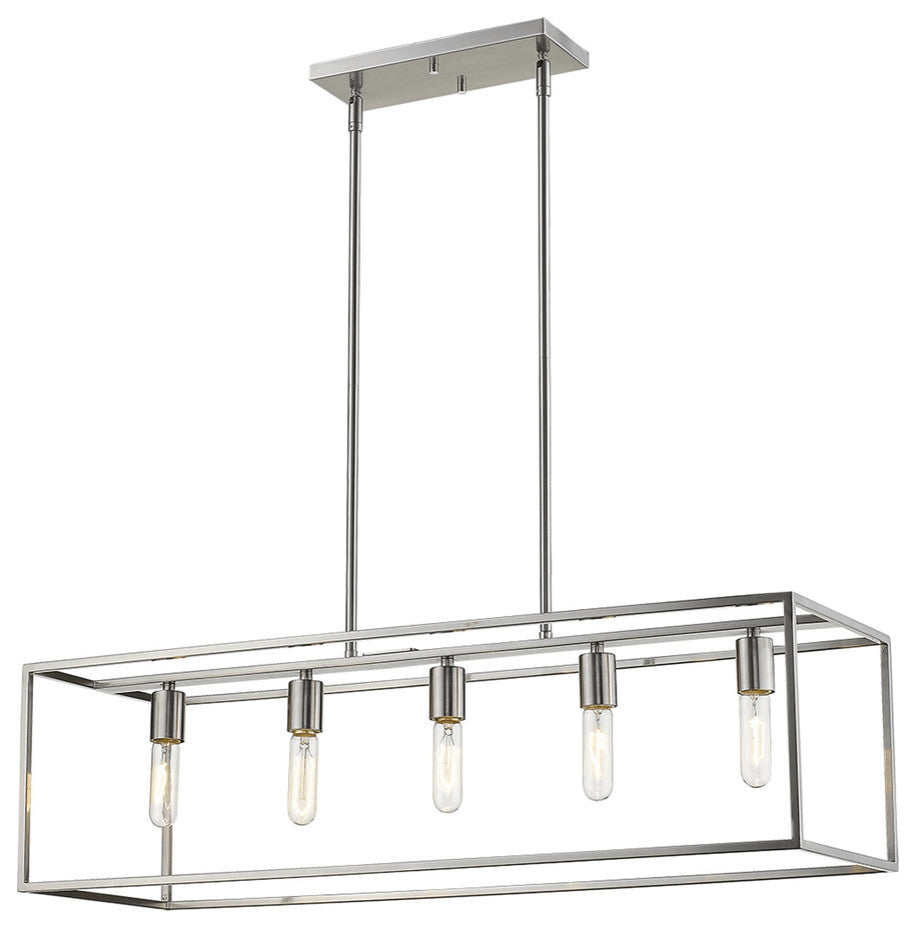 Cobar 5-Light Satin Nickel Island Pendant