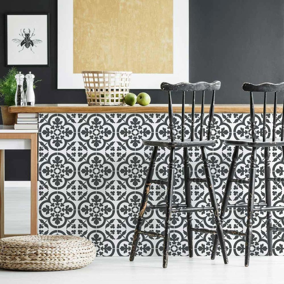 Felicity Tile Stencil - DIY Faux Tiles - Cement Tile Stencils, Large