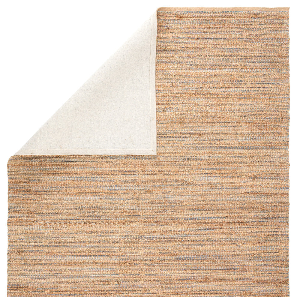 Jaipur Living Canterbury Natural Solid Beige/Blue Area Rug, 2'6"x9'