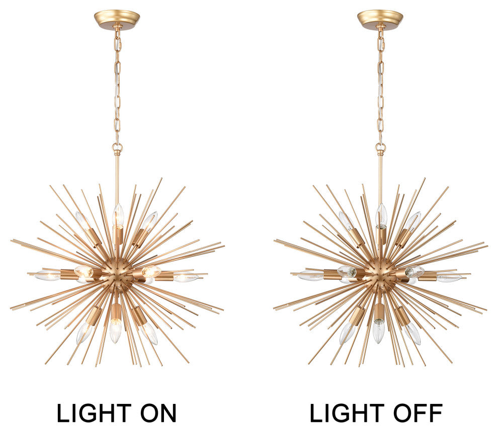 Polly 12-Light Shiny Bronze Sputnik Sphere Chandelier