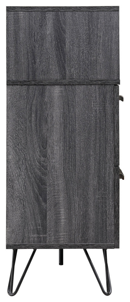 GDF Studio Annabelle Mid Century Finished Faux Wood Wine and Bar Cabinet, Sonoma
