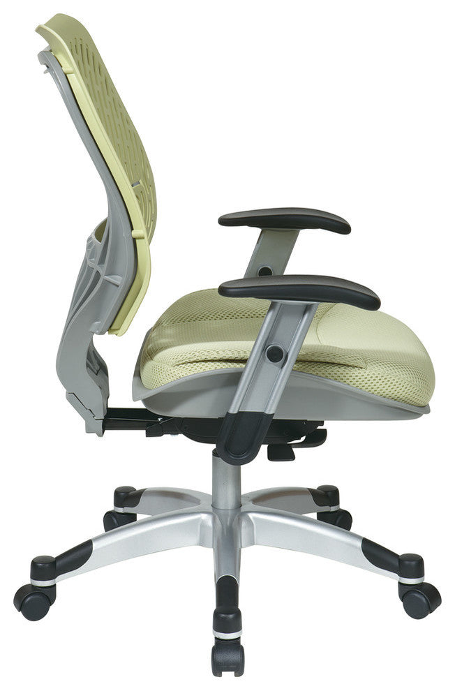 Unique Self Adjusting Spaceflex Back With Mesh Seat Managers Chair, Light Green