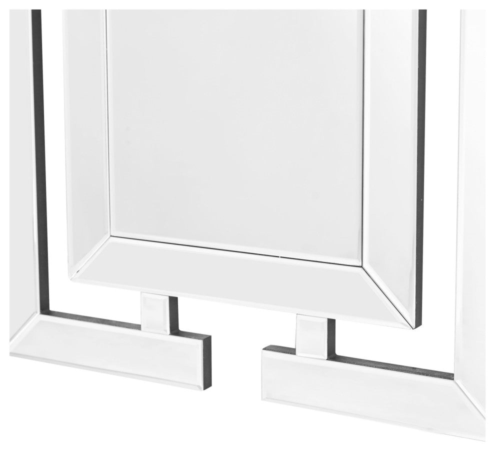 Elegant Lighting MR9146 Modern 21-1/8" W x 47-3/16" H Rectangular - Clear