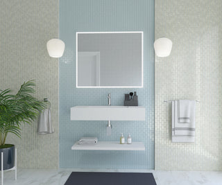 CastelloUSA Anacleto Ceramic Pressed 1"x2" Mosaic Tile, Light Blue