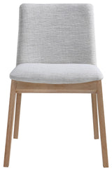 Deco Oak Dining Chair, Light Gray, Set of 2