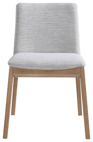 Deco Oak Dining Chair, Light Gray, Set of 2