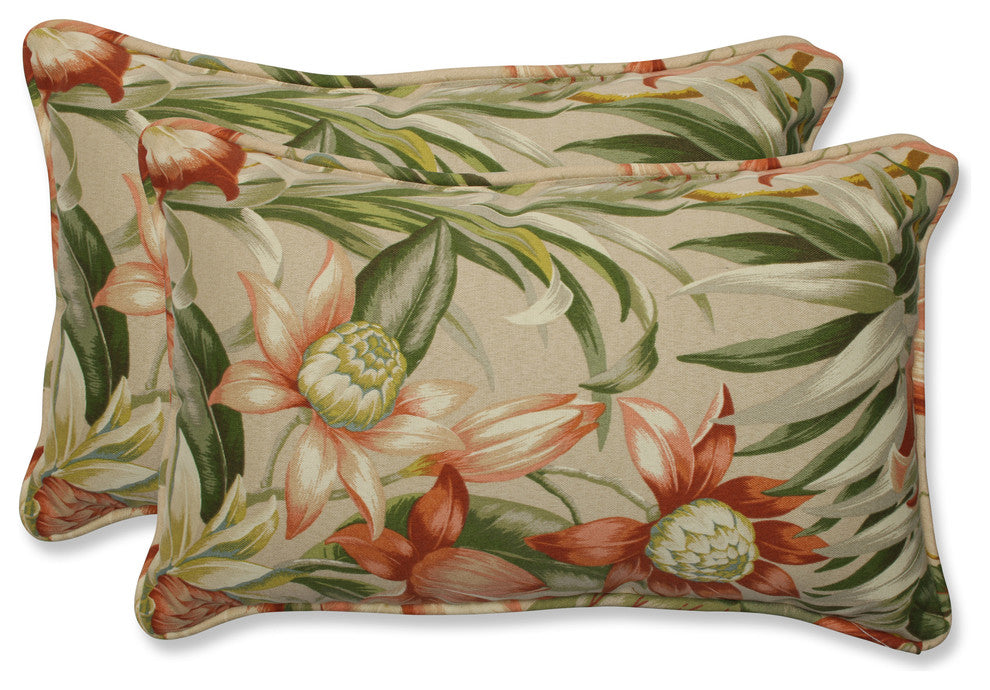 Botanical Glow Tiger Stripe Rectangular Throw Pillow, Set of 2