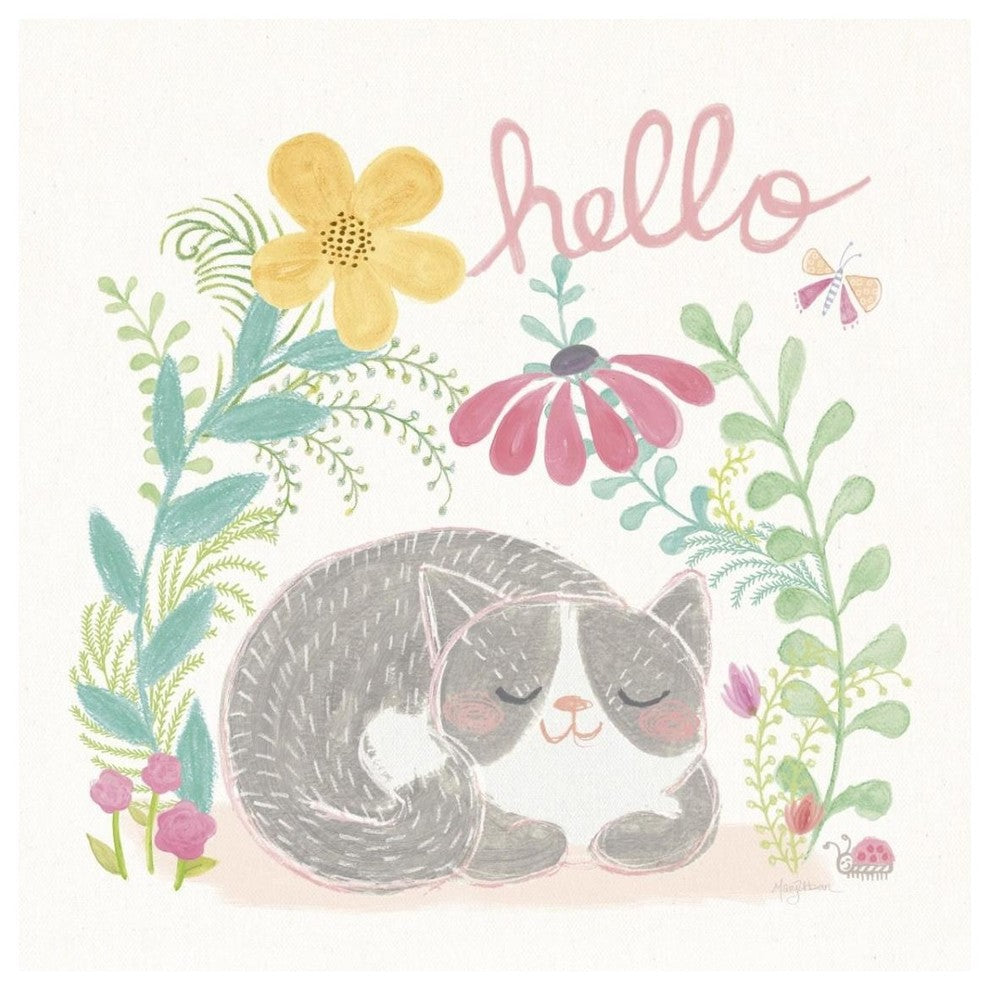 "Garden Friends White VI" Digital Paper Print by Mary Urban, 32"x32"