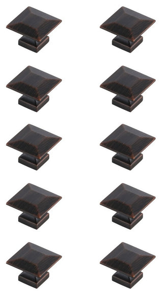 KB2025-ORB-10PK Cecil 1.3" Square Knob Multipack, Set of 10, Oil-Rubbed Bronze