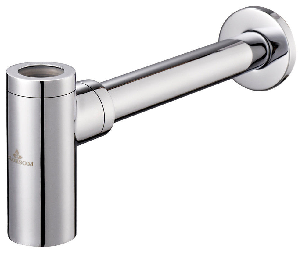 Blossom 1-1/4" Round Bottle Trap, Chrome