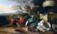 Tobias Stranover Parkland Setting with Birds, 18"x27" Gallery Wrapped Canvas
