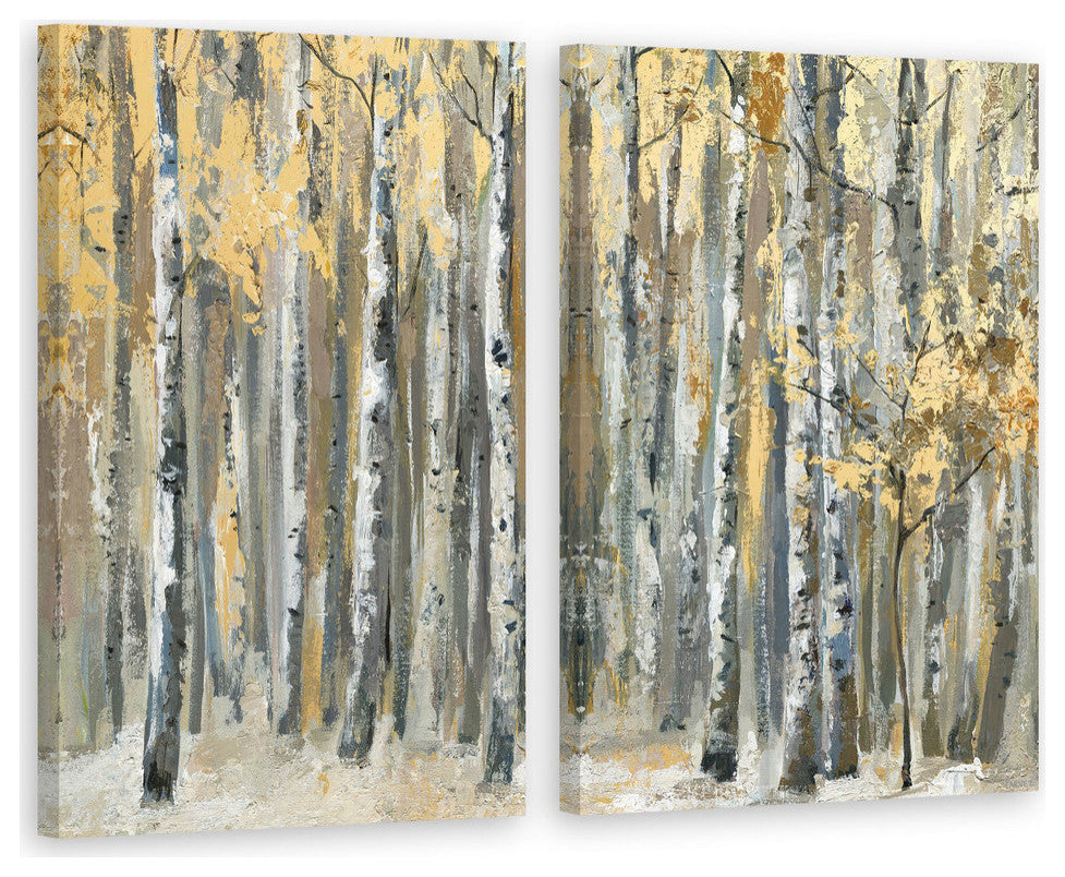 Autumn Forest Diptych, 80"x60"