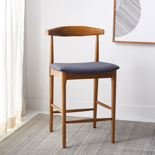 Safavieh Lionel Retro Counter Stool, Walnut/Dark Grey