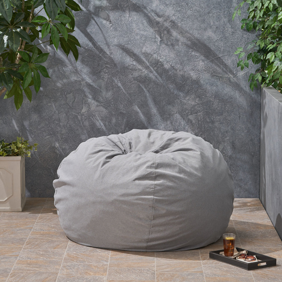 Susan Outdoor Water Resistant 4.5'' Bean Bag, Charcoal