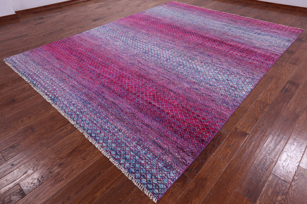 Wool & Silk  Savannah Grass Handmade Rug 9' 2" X 12' 2" - Q15433