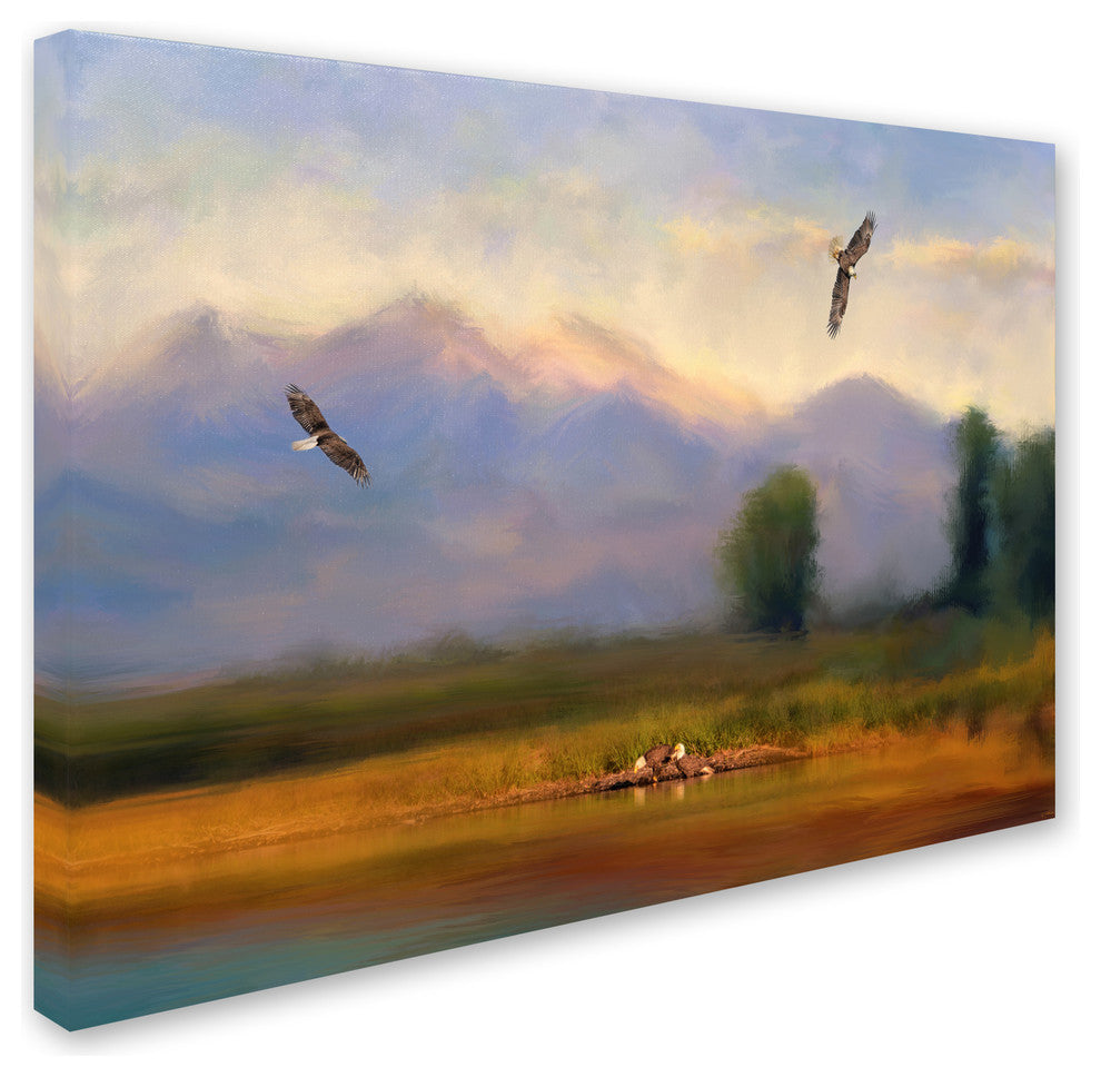 Jai Johnson 'Where Eagles Play' Canvas Art, 47 x 35