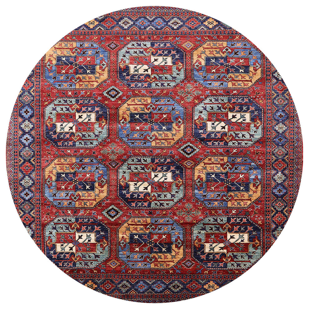 Ahgly Company Indoor Round Mid-Century Modern Area Rugs, 5' Round