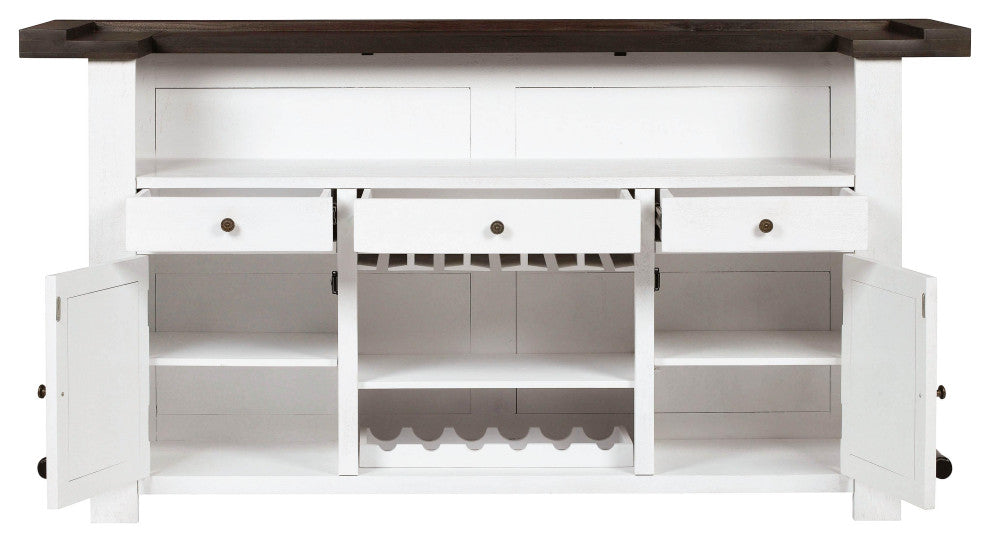 Harrison Distressed White Bar - Brown,White