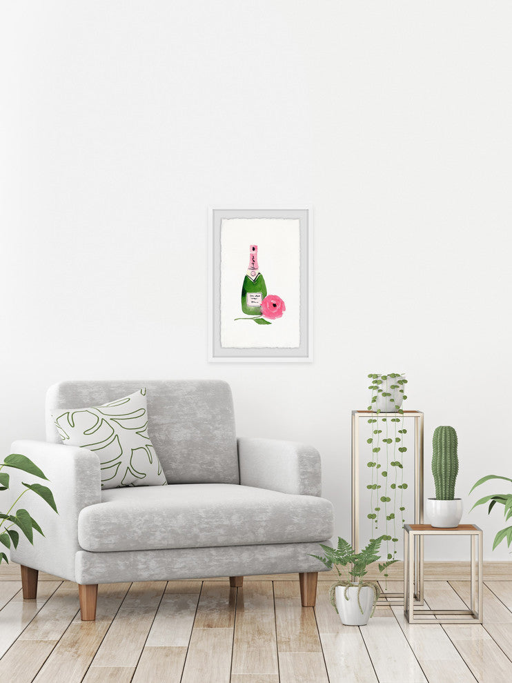 "Pink Wine" Framed Painting Print, 12"x18"