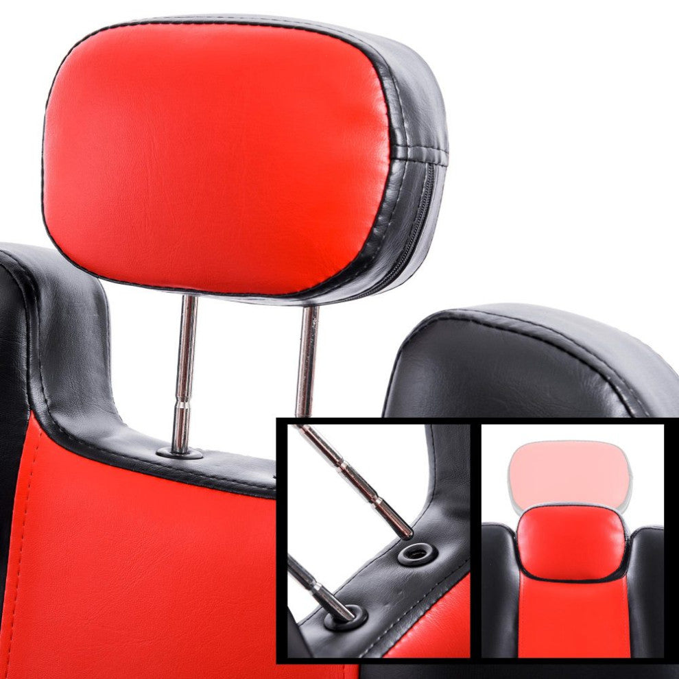 Deluxe Reclining Barber Chair With Heavy-Duty Pump