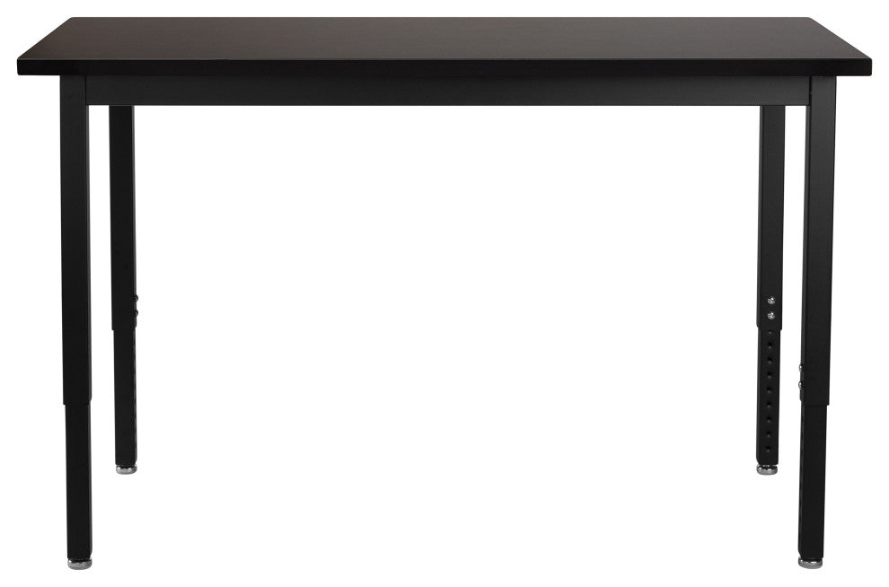 NPS Steel Height Adjustable Science Lab Table, 24 X 48, Chemical Resistant Top