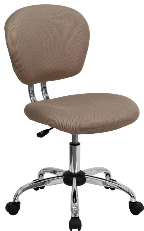 Flash Furniture Mid-Back Coffee Brown Mesh Task Chair With Chrome