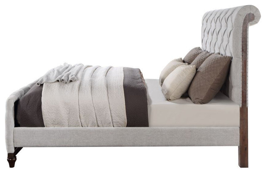 ACME Andria Queen Bed, Reclaimed Oak Finish