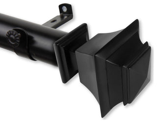 Owen 1.5" Custom Cut Length Curtain Rod, Black, 108"
