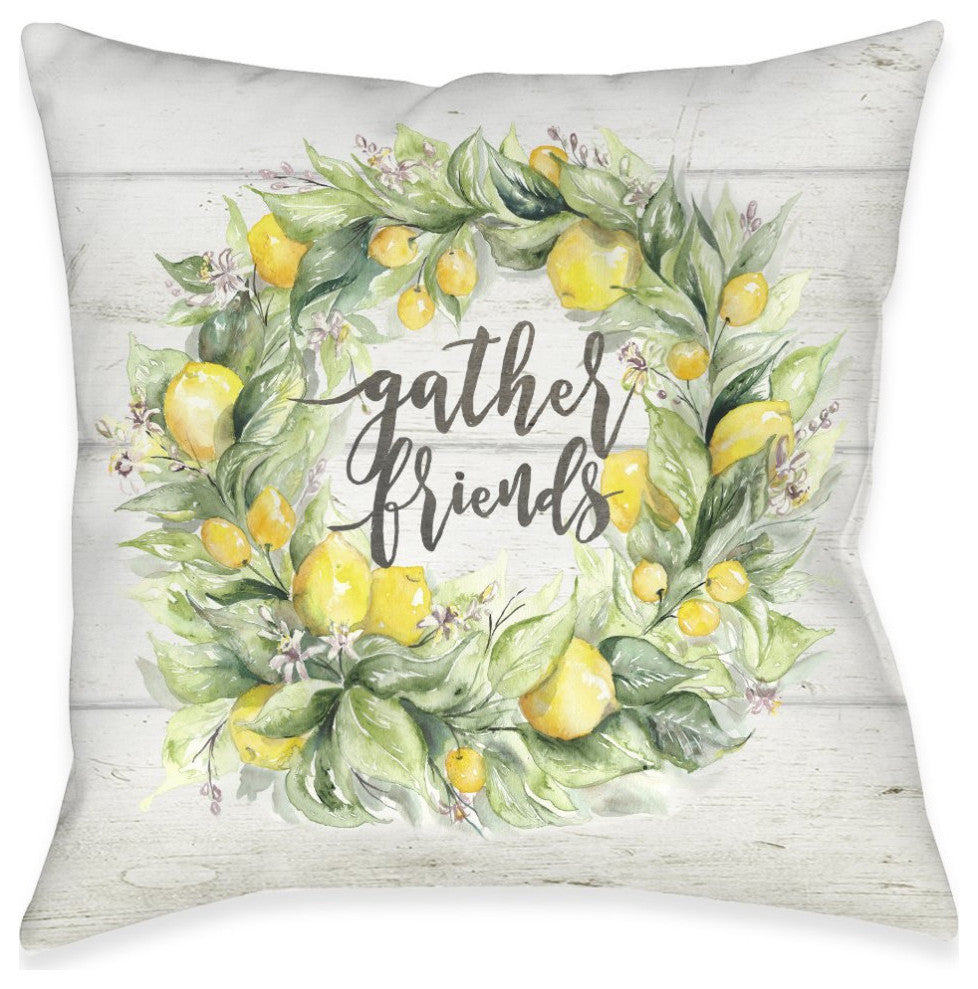 Laural Home Gather Friends 18" X 18" Indoor Decorative Pillow