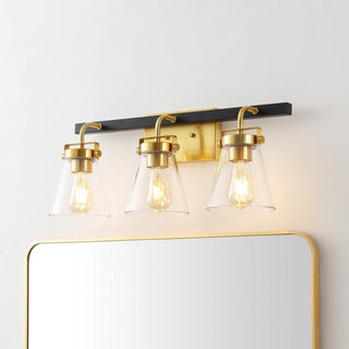 Safavieh Rayney 3Lt 23" Wall Sconce, Brass/Black