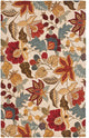 Safavieh Blossom Blm863B Floral Rug, Ivory/Multi, 6'0"x6'0" Square