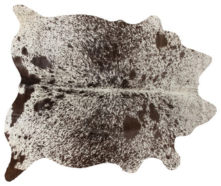 Kobe 5'x7' Salt & Pepper Cowhide Rug, S& Pwhite/Chocolate
